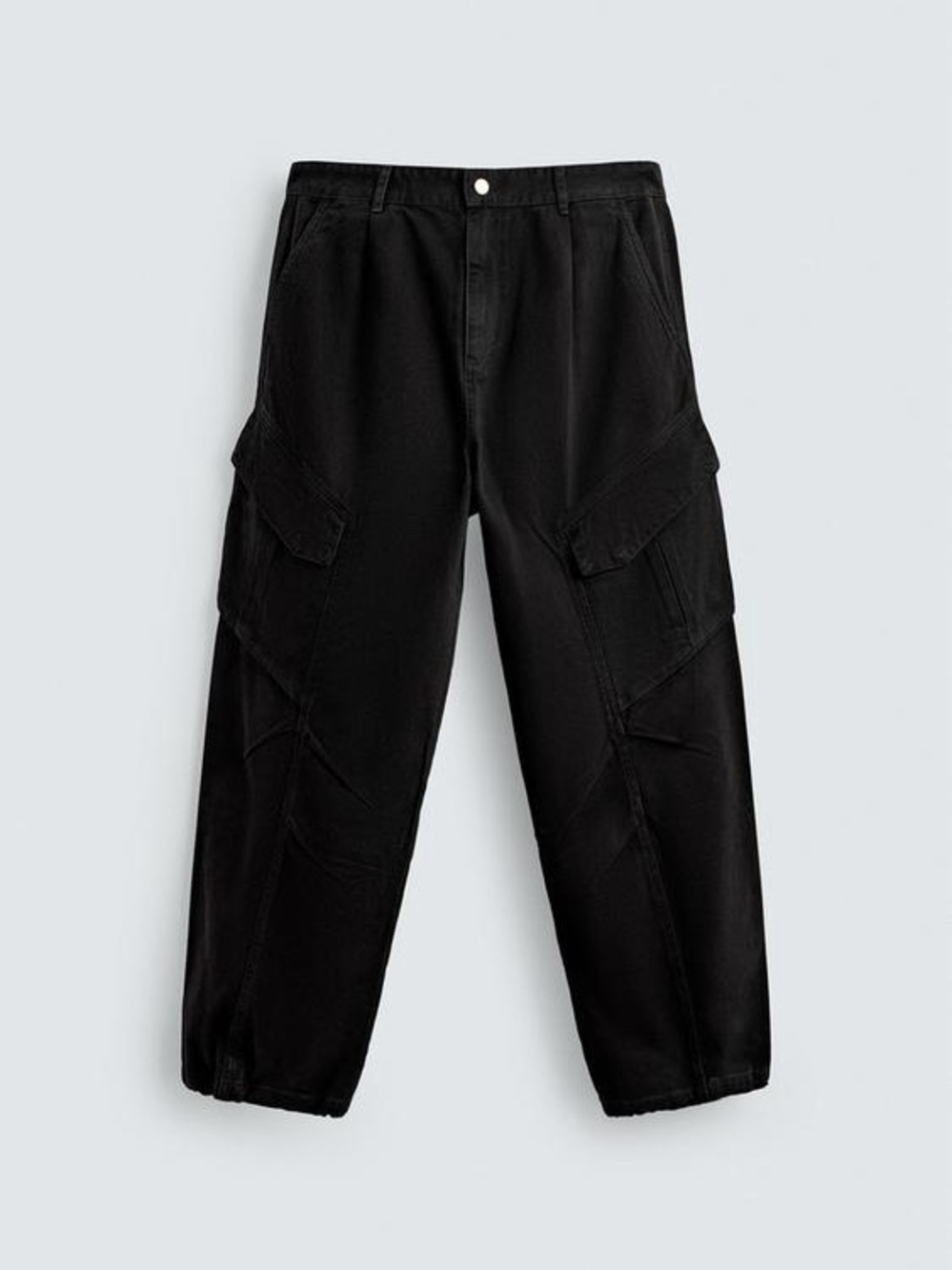 NWT Zara Men’s Relaxed Fit Black Cargo Pants 34